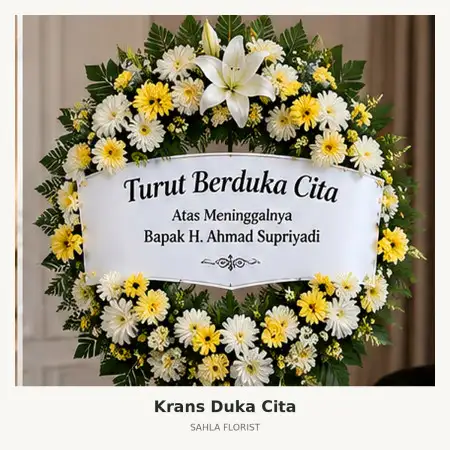 Krans Bunga Duka Pasar Kemis